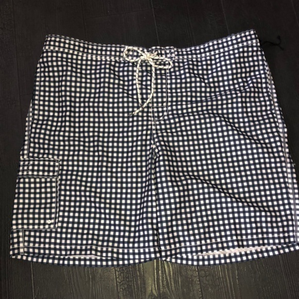 Goodfellow Board & Co. Shorts XXL Blue White Check